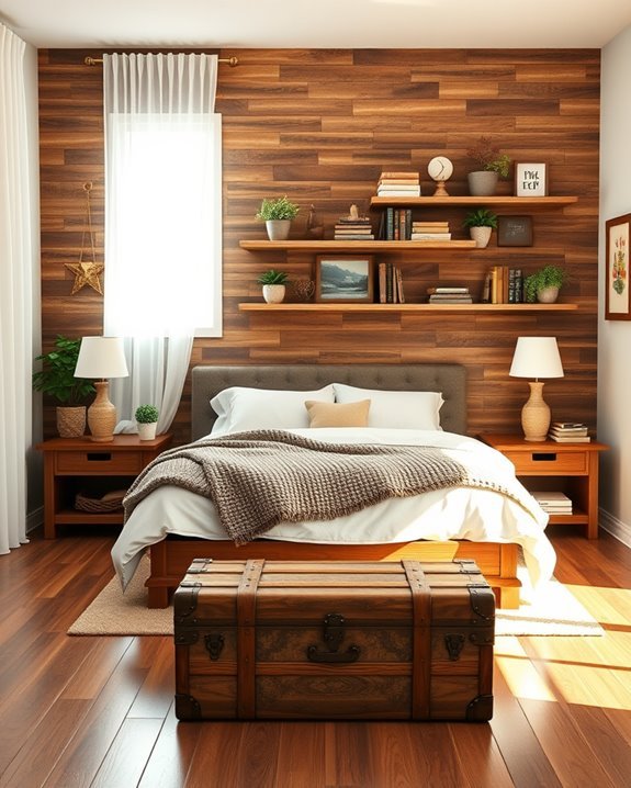 cozy rustic statement wall