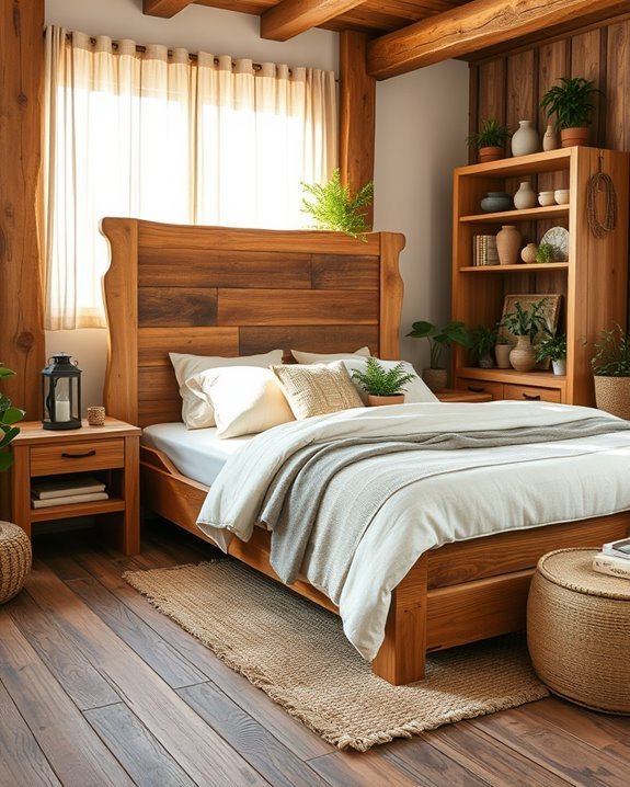 cozy rustic wood accents