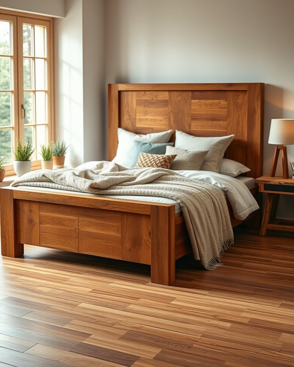 cozy rustic wooden beds