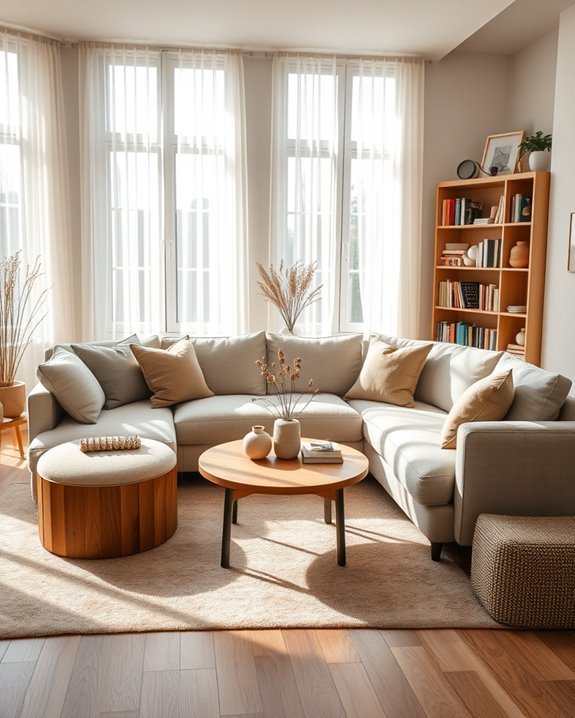 cozy sectional seating arrangement