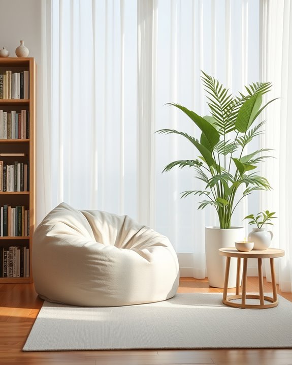 cozy serene reading retreat