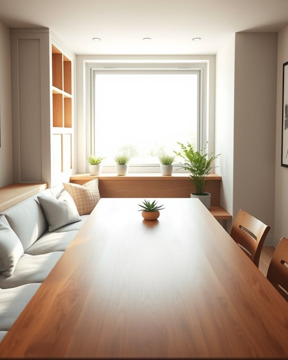 cozy space saving dining solution