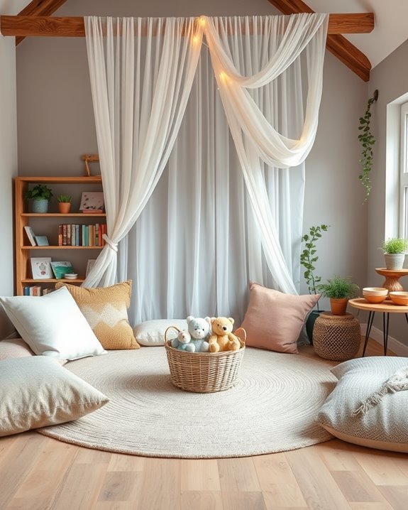 cozy storytelling space created