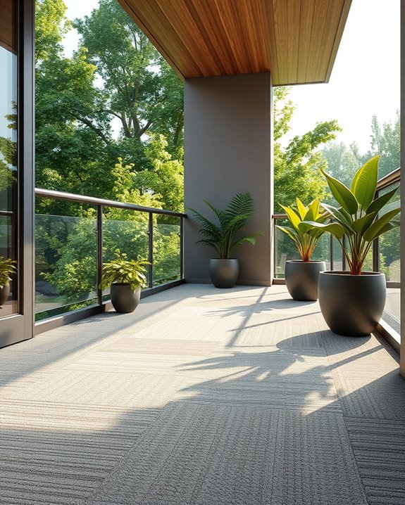 cozy stylish balcony flooring