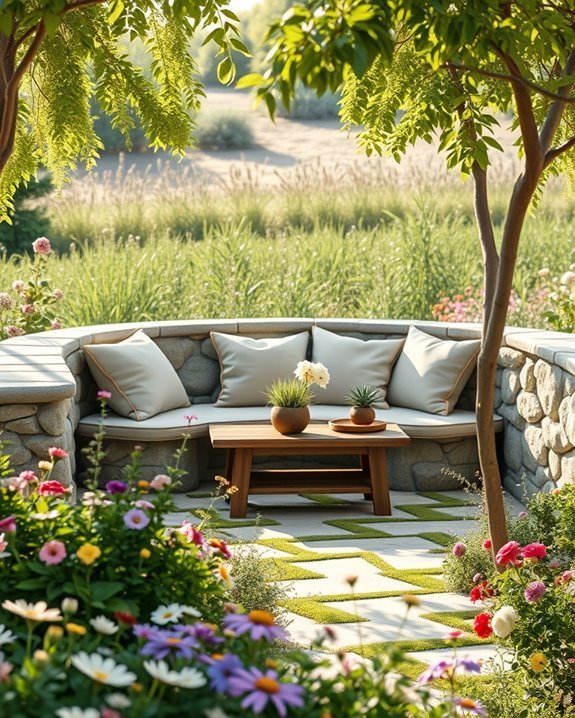 cozy sunken seating nooks