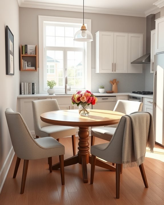 cozy sunlit breakfast nook