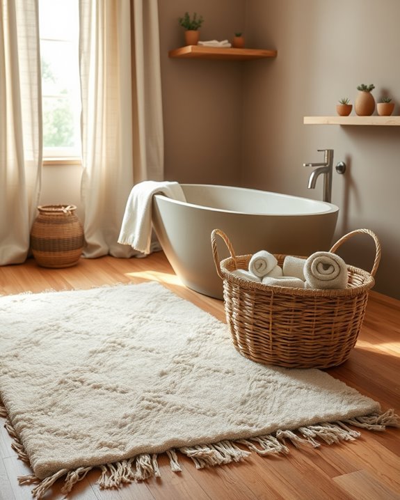 cozy sustainable bathroom textiles