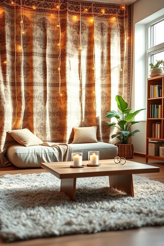 cozy tapestry light decor