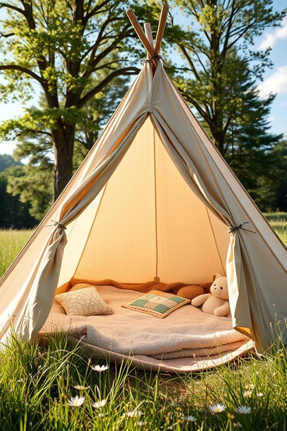 cozy tent baby photoshoot