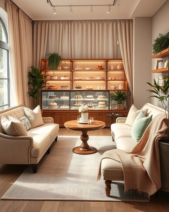 cozy textile accents enhance ambiance