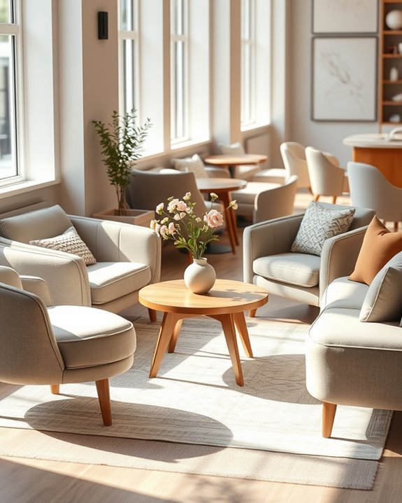 cozy textile cafe atmosphere