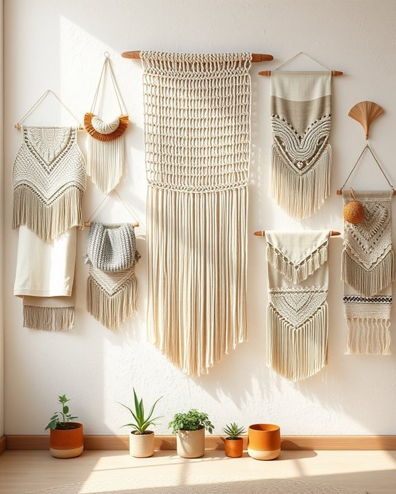 cozy textile wall hangings