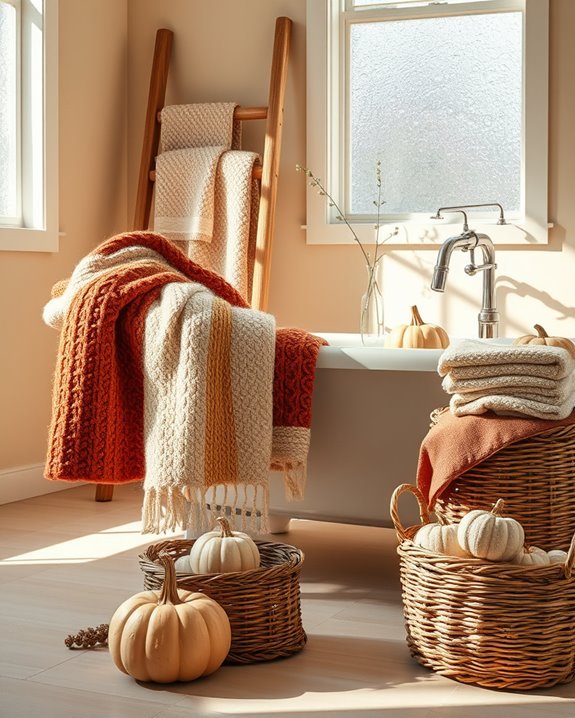 cozy textiles for bathrooms