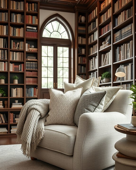cozy textiles for reading
