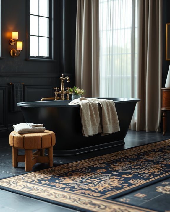 cozy textiles transform bathrooms
