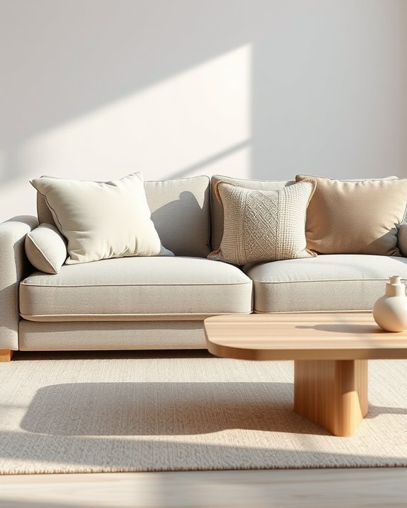 cozy textured sofa styling