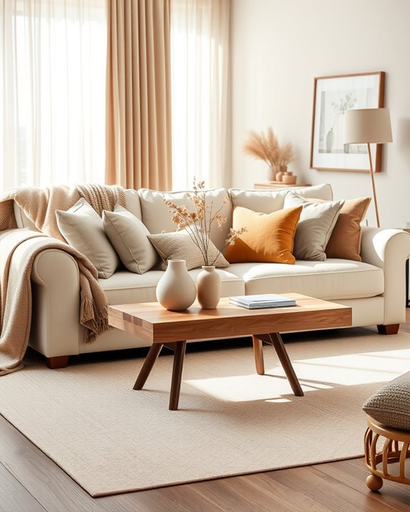 cozy textured throws vibrant cushions