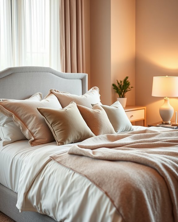 cozy textures and pillows