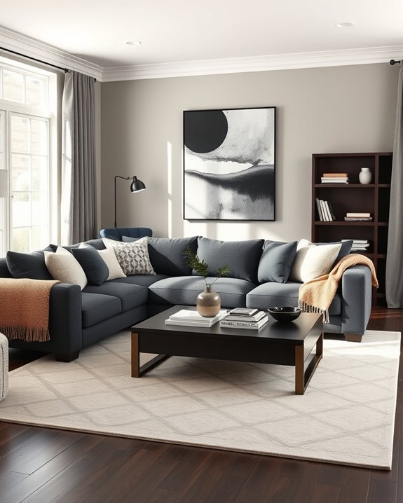 cozy transitional living room