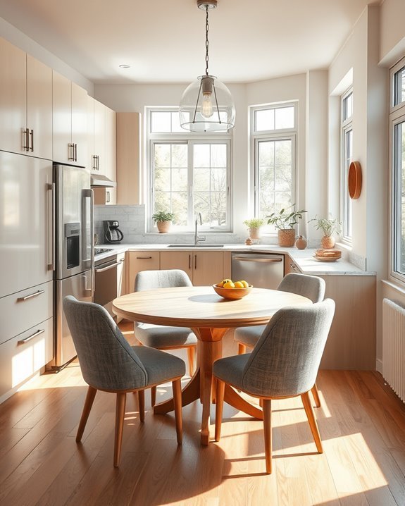 cozy u shaped kitchen nook