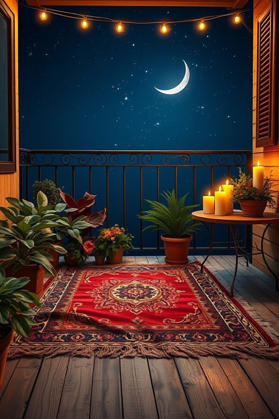 cozy vibrant eclectic balcony