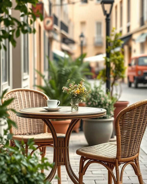 cozy vintage wicker atmosphere
