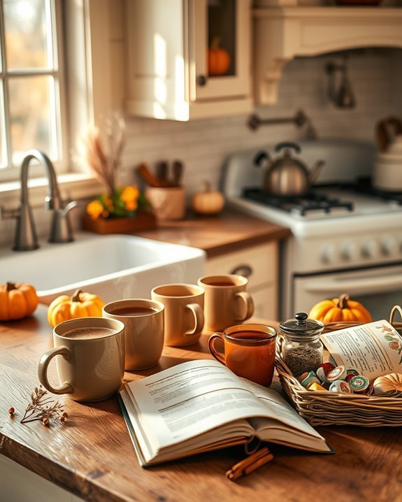 cozy warm beverage station
