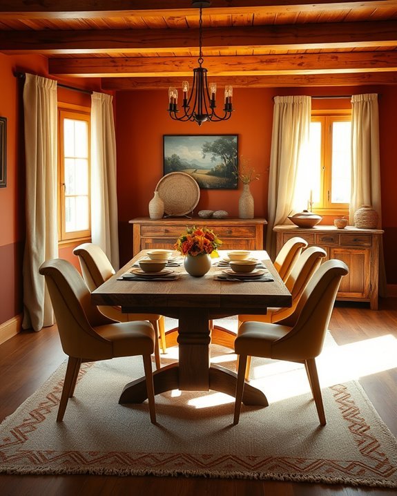 cozy warm color accents
