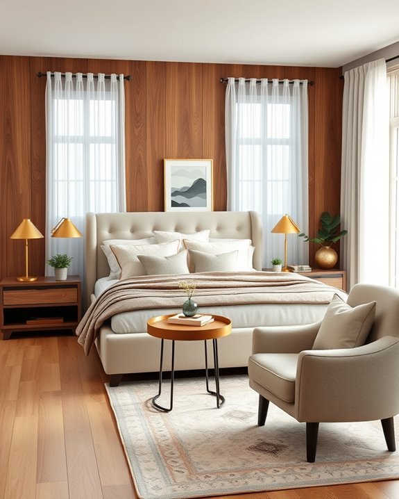 cozy warm wood accents