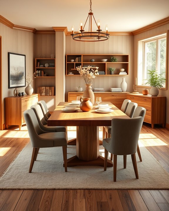 cozy warm wood finishes