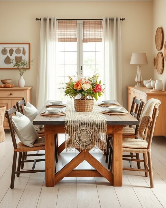 cozy woven textile accents