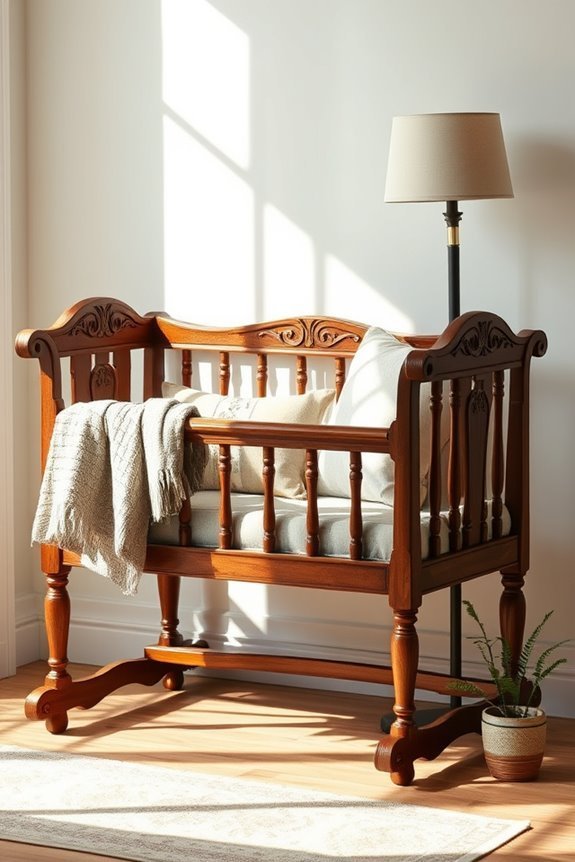 cradle converted into bench