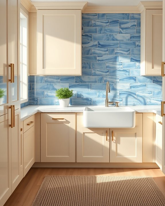 cream and blue harmony