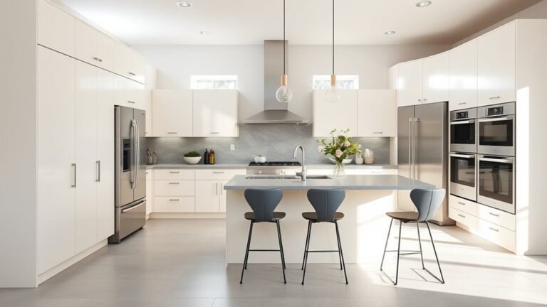 cream and grey kitchens