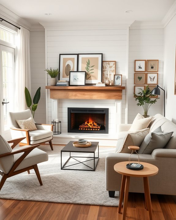 create cozy faux fireplace