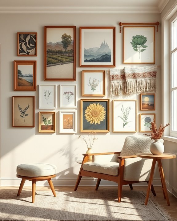create eclectic gallery wall