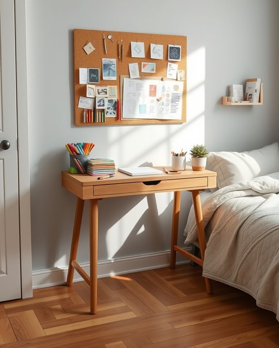 creative and organized workspace