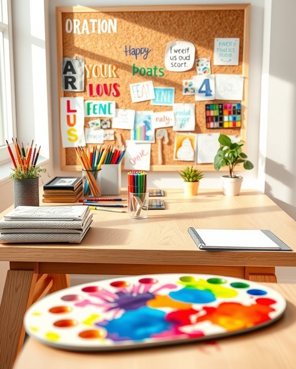 creative art station setup