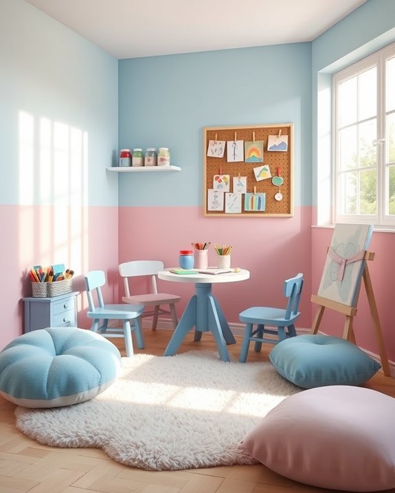 creative art station setup