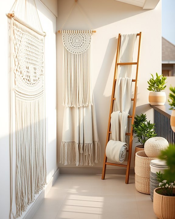 creative balcony fabric storage