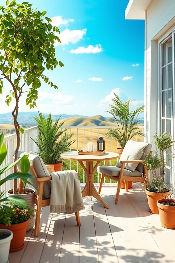 creative balcony wall mural