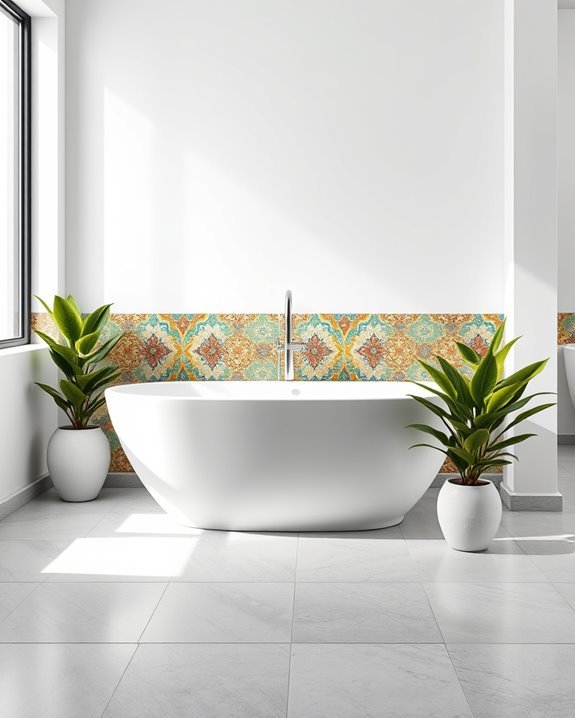 creative bathroom tile borders