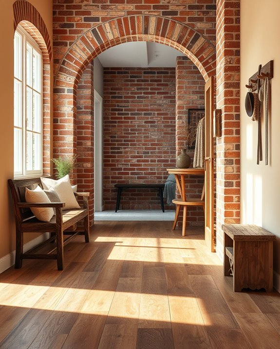 creative brick entryway accents