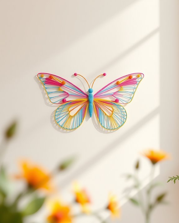 creative butterfly string art