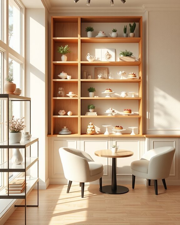 creative cake display shelving