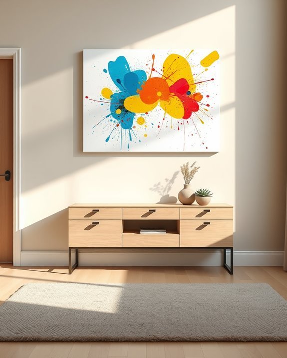 creative canvas splatter art