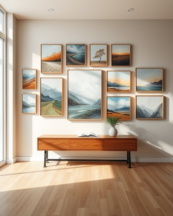 creative canvas wall display