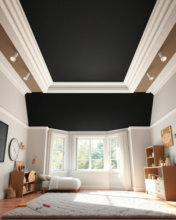 creative ceiling chalkboard space