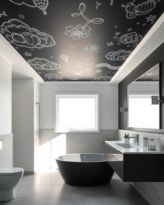 creative chalkboard ceiling design