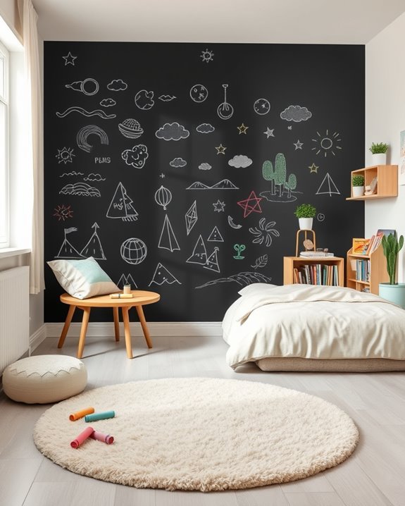 creative chalkboard wall decor